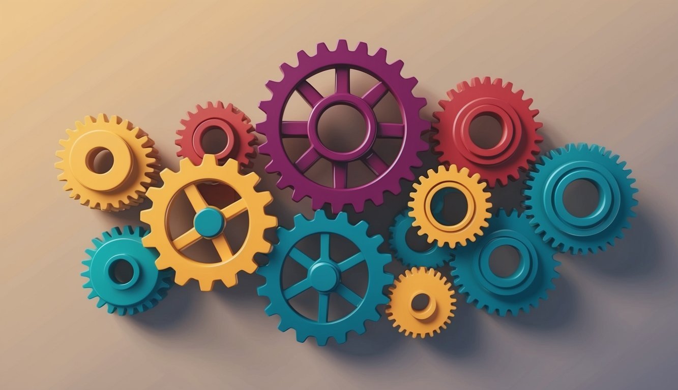 A group of interconnected gears symbolizing collaboration and partnership