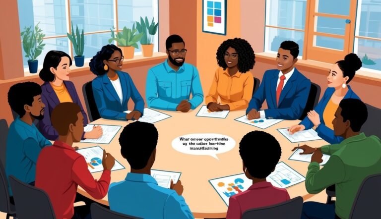 Diverse group of people in a business meeting around a table