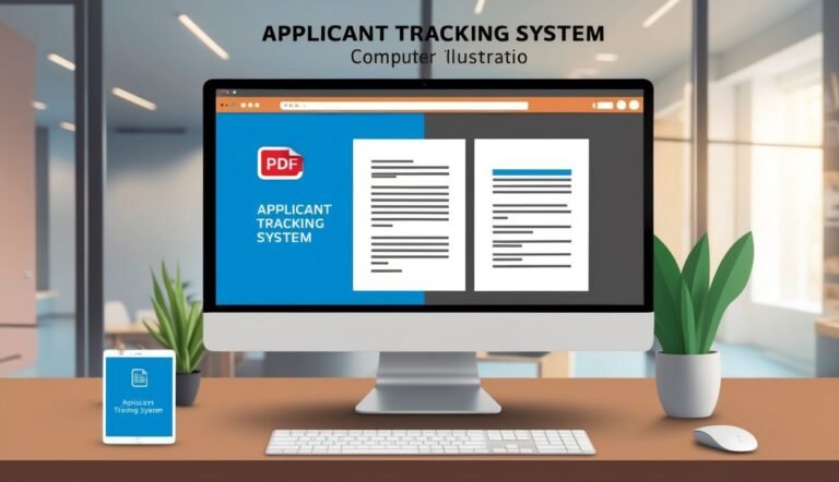 Computer screen displaying applicant tracking system with documents and plants
